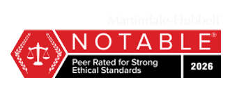 Martindale Hubbell Notable Peer Rated for Strong Ethical Standards 2026