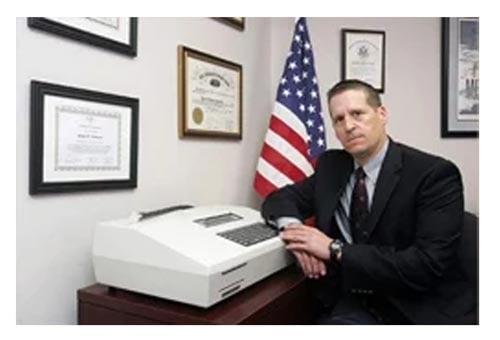 Robert Calesaric in his office